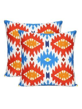 Oussum Living Room Vector Tribal Printed Home Decor Pillow Case Cotton Set of 2